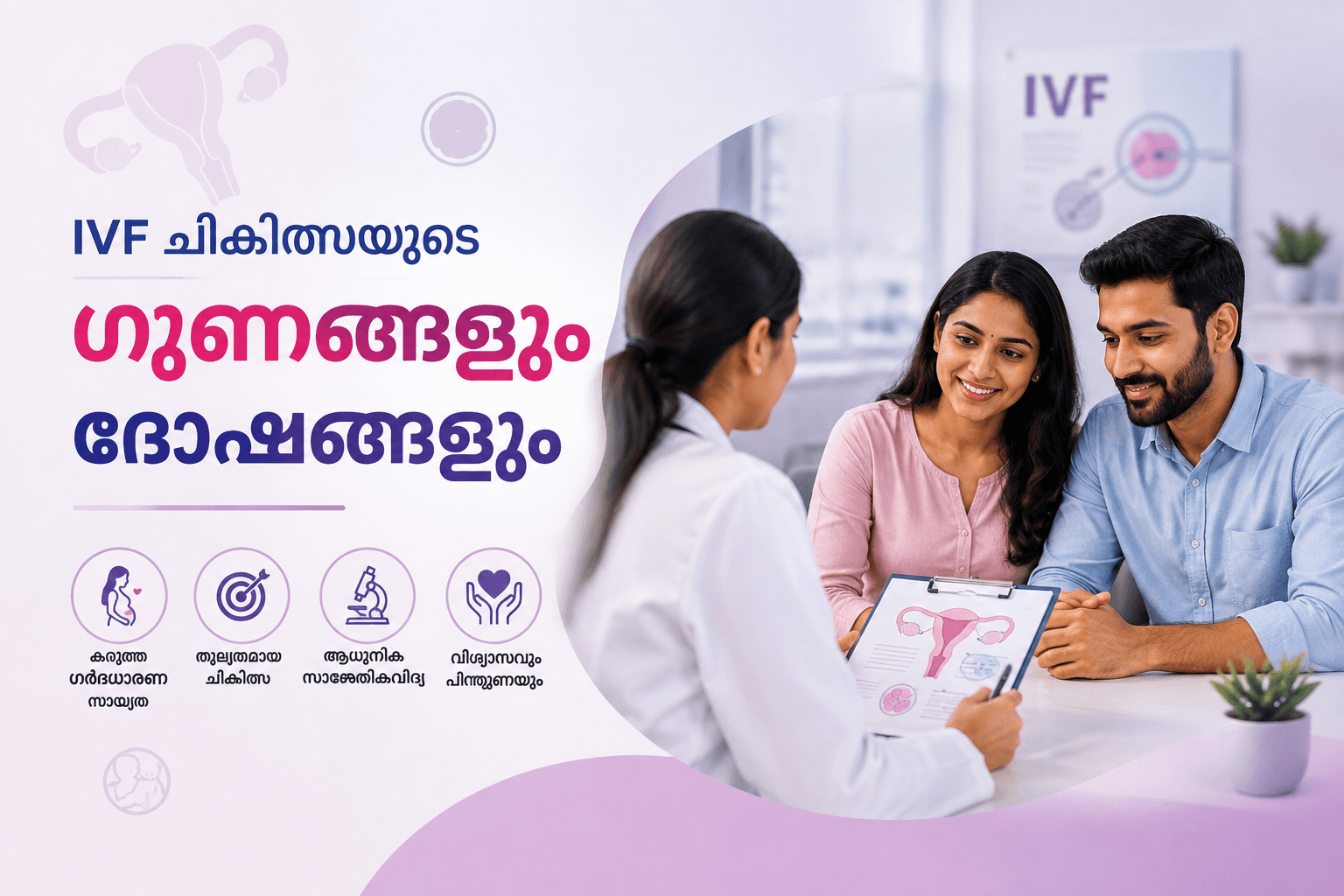 IVF : ഗുണങ്ങളും ദോഷങ്ങളും