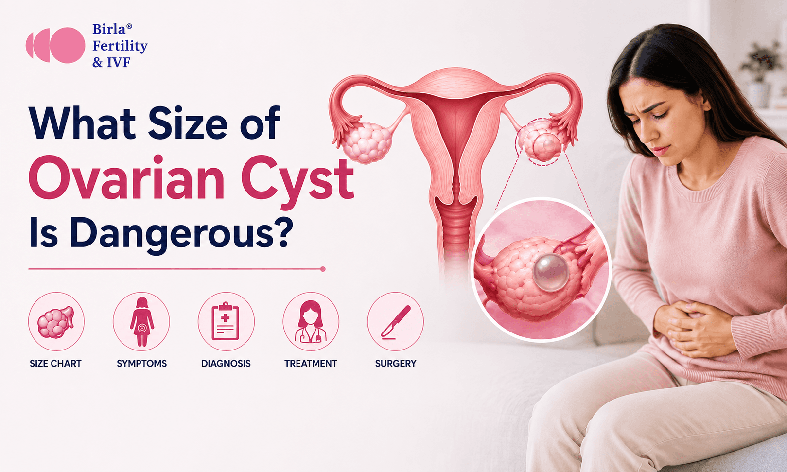 What Size of Ovarian Cyst Is Dangerous? Size Chart, Symptoms & Treatment