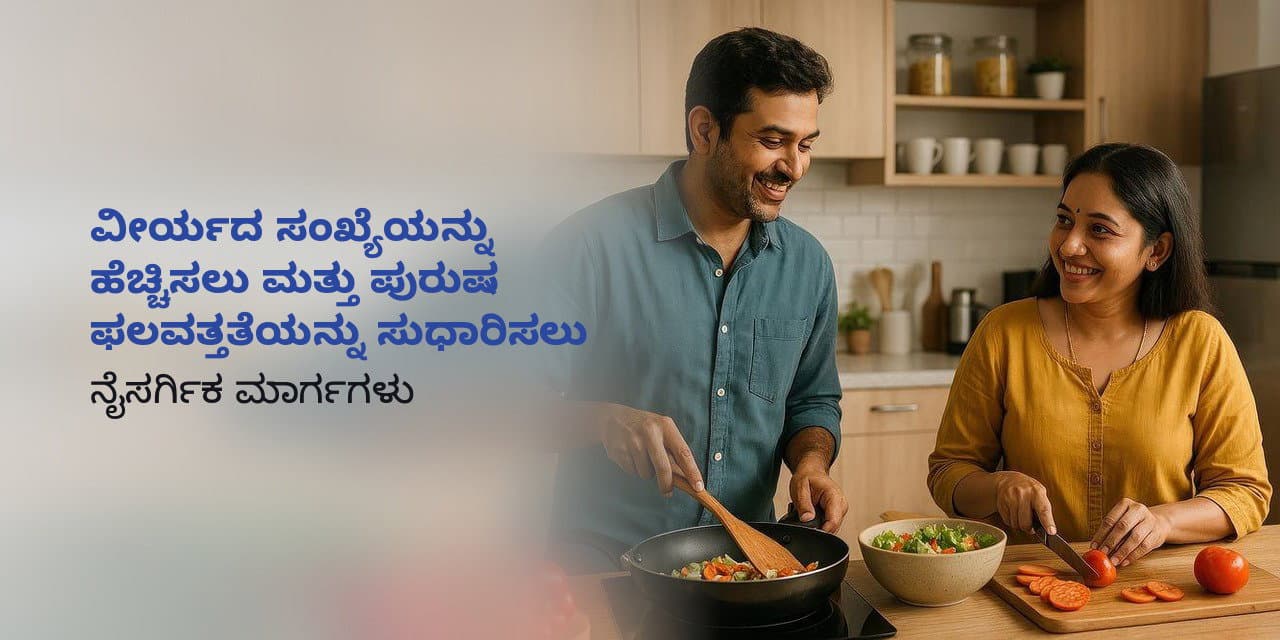 ವೀರ್ಯದ ಸಂಖ್ಯೆಯನ್ನು ಹೆಚ್ಚಿಸಲು ಮತ್ತು ಪುರುಷ ಫಲವತ್ತತೆಯನ್ನು ಸುಧಾರಿಸಲು ನೈಸರ್ಗಿಕ ಮಾರ್ಗಗಳು